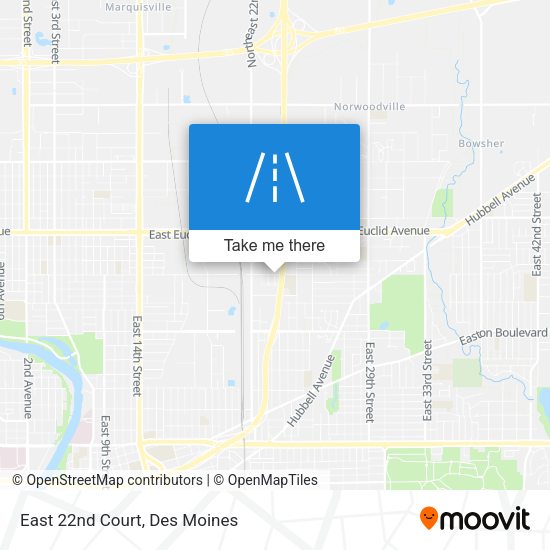 Mapa de East 22nd Court