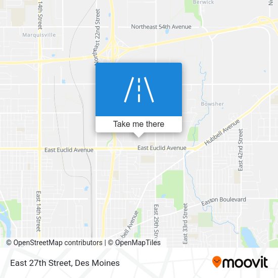 East 27th Street map