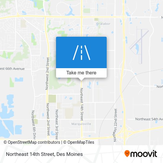 Northeast 14th Street map