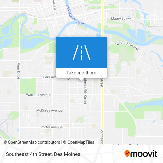 Southeast 4th Street map