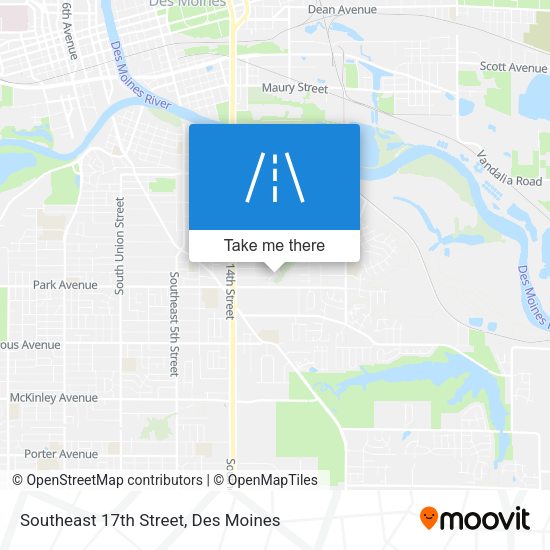 Southeast 17th Street map