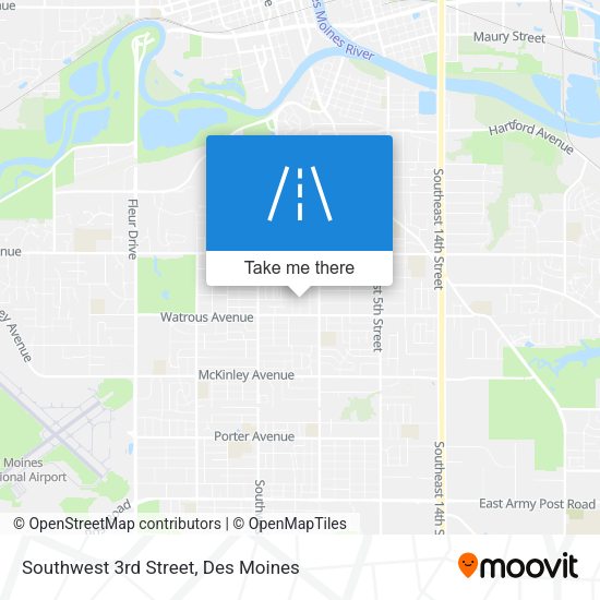 Southwest 3rd Street map