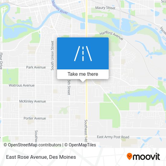 East Rose Avenue map