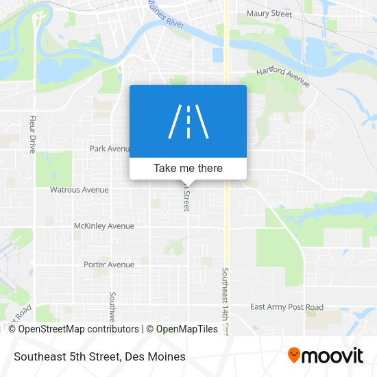 Southeast 5th Street map