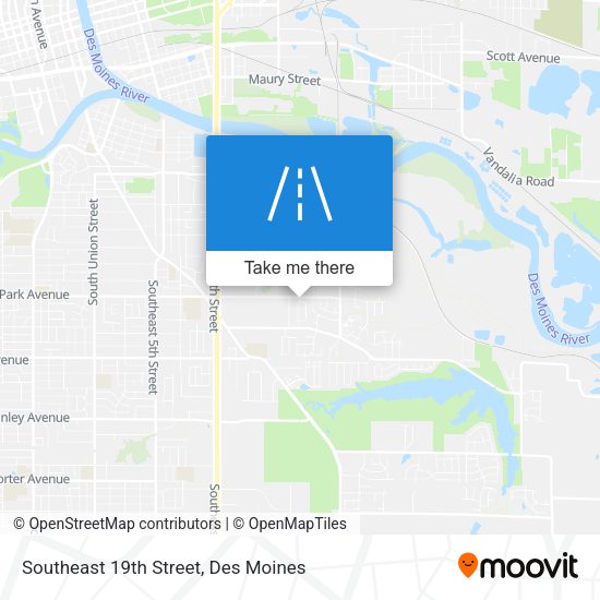 Southeast 19th Street map