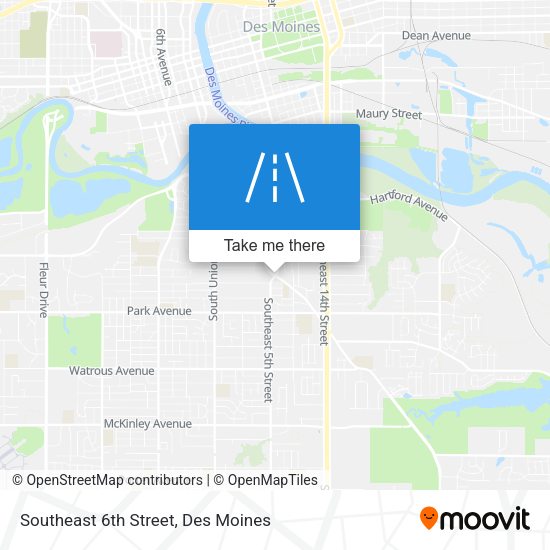 Southeast 6th Street map