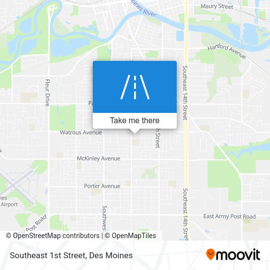 Southeast 1st Street map