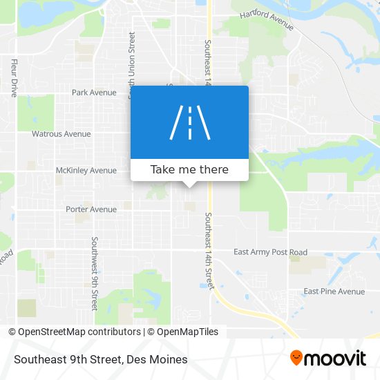 Southeast 9th Street map