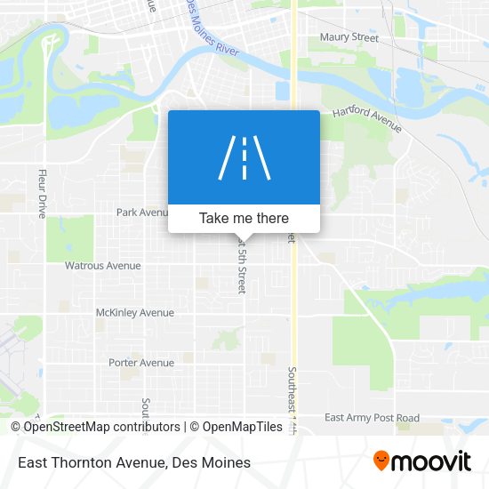 East Thornton Avenue map