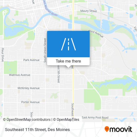 Southeast 11th Street map