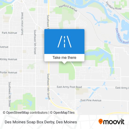 Des Moines Soap Box Derby map