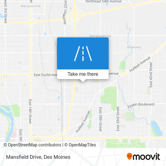 Mansfield Drive map