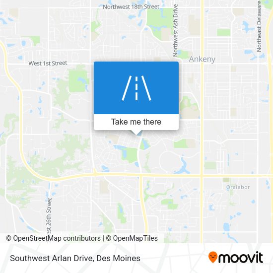 Southwest Arlan Drive map