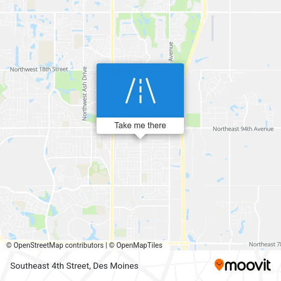 Southeast 4th Street map