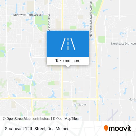Southeast 12th Street map