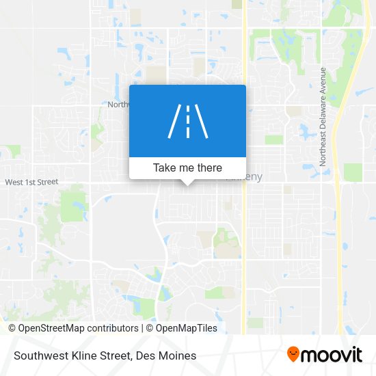 Southwest Kline Street map