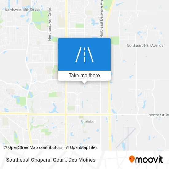 Southeast Chaparal Court map