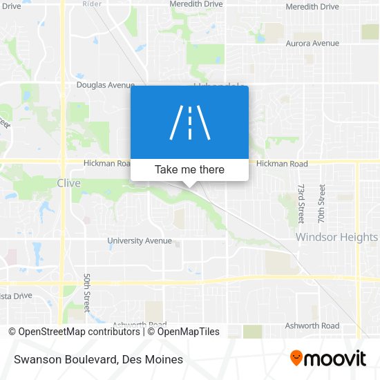 Swanson Boulevard map