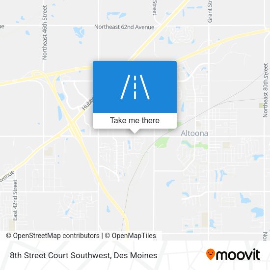 Mapa de 8th Street Court Southwest