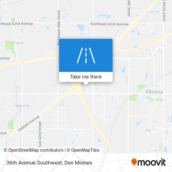 36th Avenue Southwest map
