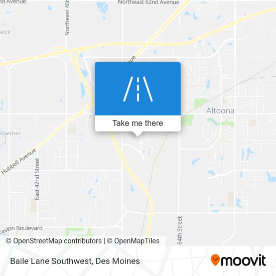 Baile Lane Southwest map
