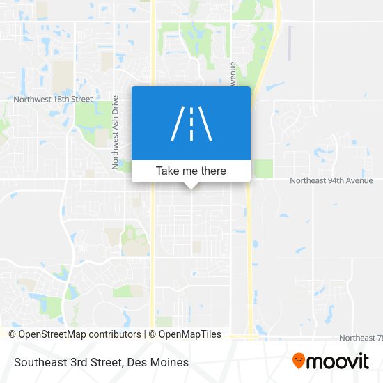 Southeast 3rd Street map
