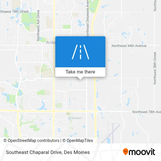 Southeast Chaparal Drive map