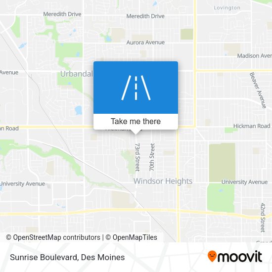 Sunrise Boulevard map