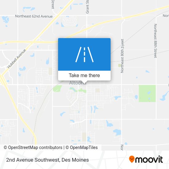2nd Avenue Southwest map