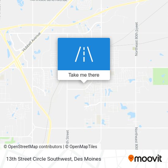 Mapa de 13th Street Circle Southwest