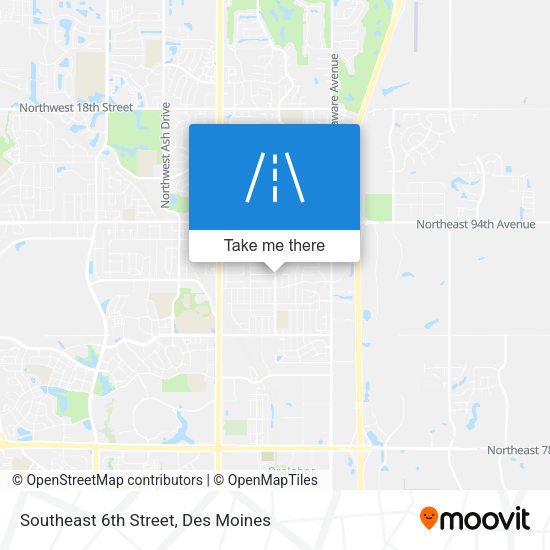 Southeast 6th Street map