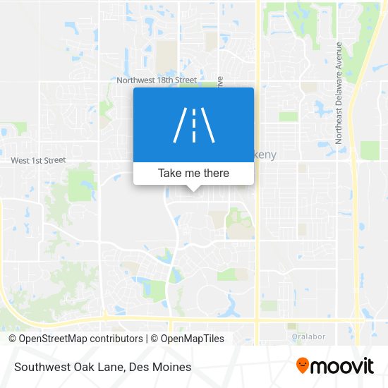 Southwest Oak Lane map