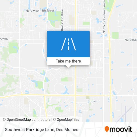 Southwest Parkridge Lane map