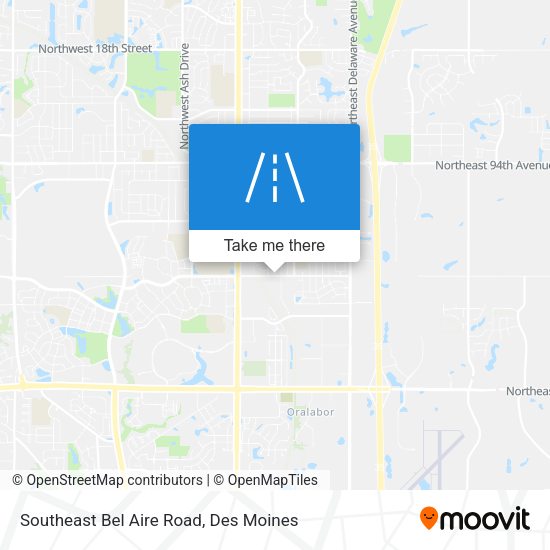 Southeast Bel Aire Road map