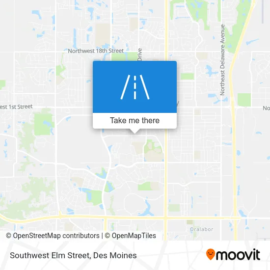 Southwest Elm Street map