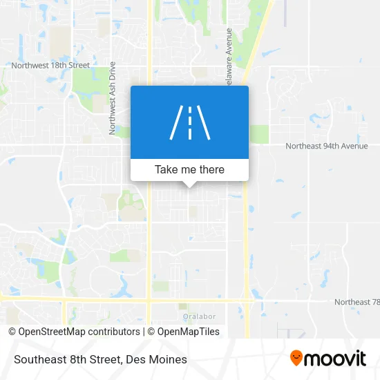 Southeast 8th Street map