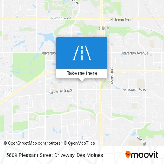 5809 Pleasant Street Driveway map