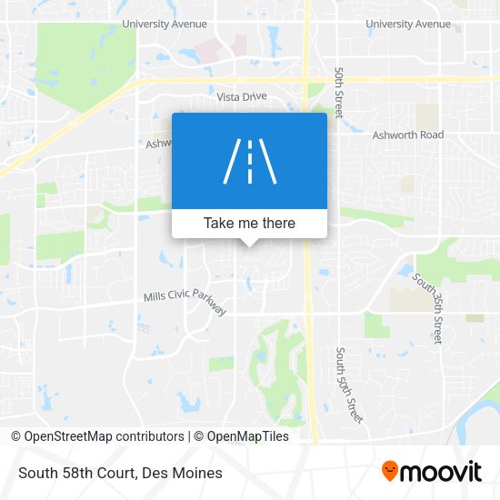 South 58th Court map