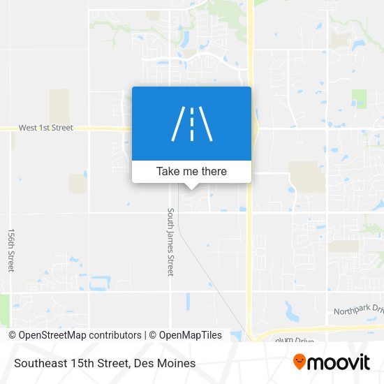 Southeast 15th Street map