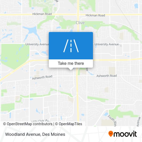 Woodland Avenue map