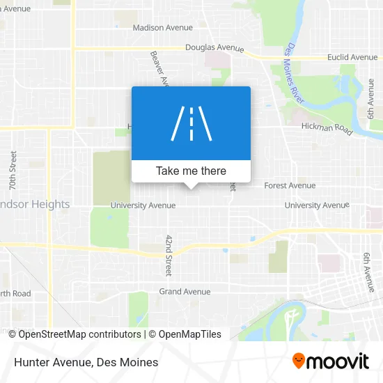 Hunter Avenue map