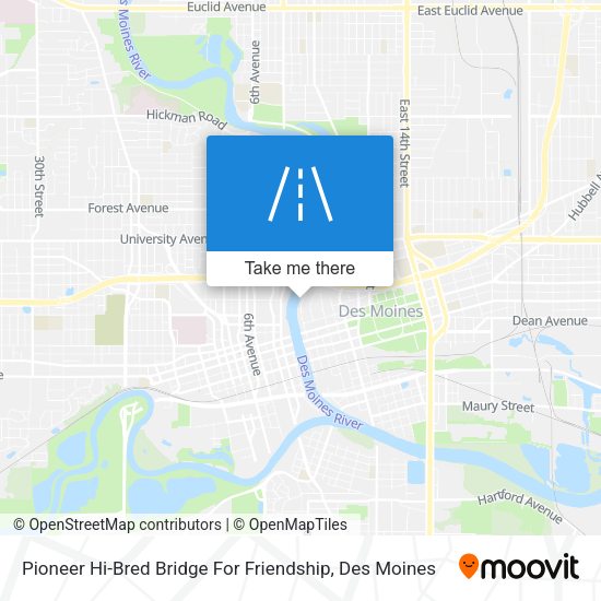 Mapa de Pioneer Hi-Bred Bridge For Friendship