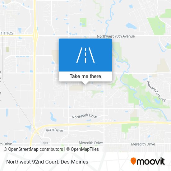 Northwest 92nd Court map