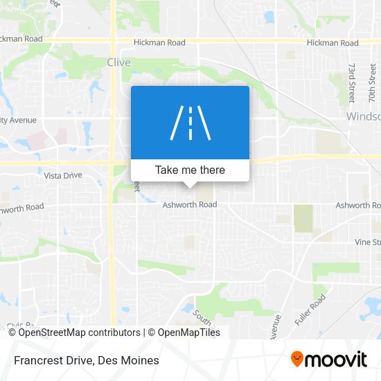 Francrest Drive map