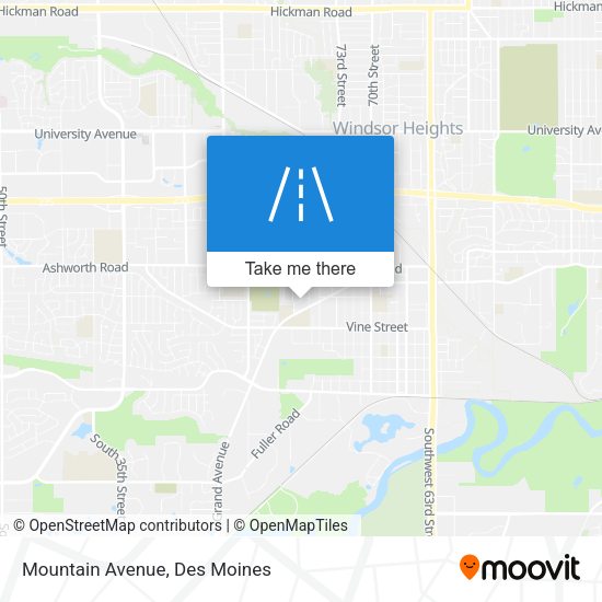 Mountain Avenue map
