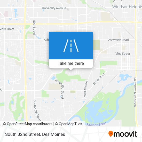 South 32nd Street map