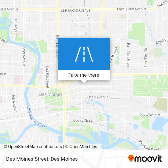 Des Moines Street map