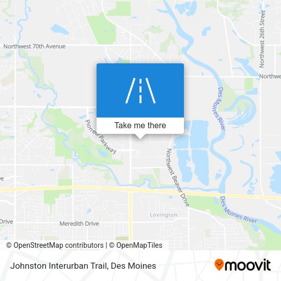 Mapa de Johnston Interurban Trail