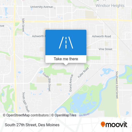 South 27th Street map