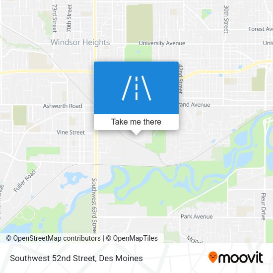 Southwest 52nd Street map